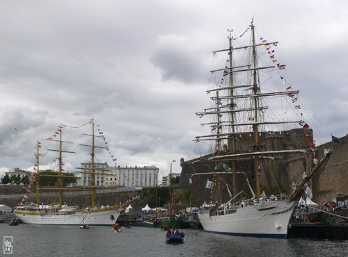 Mircea and Cisne Branco in the Penfeld harbour - Mircea et Cisne Branco dans le port de Penfeld