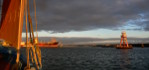 La Bergère de Domrémy rentre au port au coucher du soleil