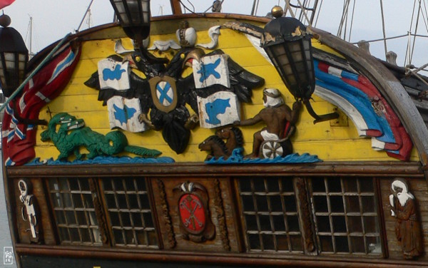 Stern of frigate Shtandart - Poupe de la frégate Shtandart