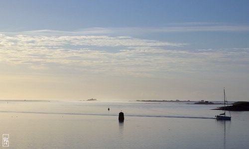 Fog patch at sunset - Banc de brume au coucher de soleil